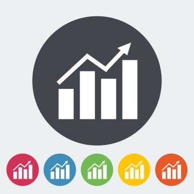 düz tek grafik simgesi.