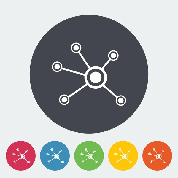 Ícone único de rede social . —  Vetores de Stock