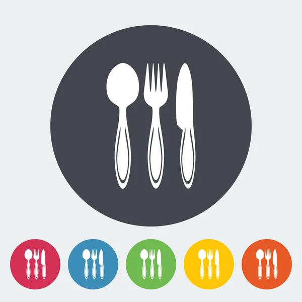 Cuillère, fourchette, couteau — Image vectorielle