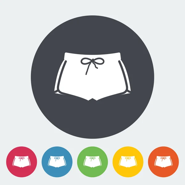 Pantalones cortos deportivos icono único . — Vector de stock