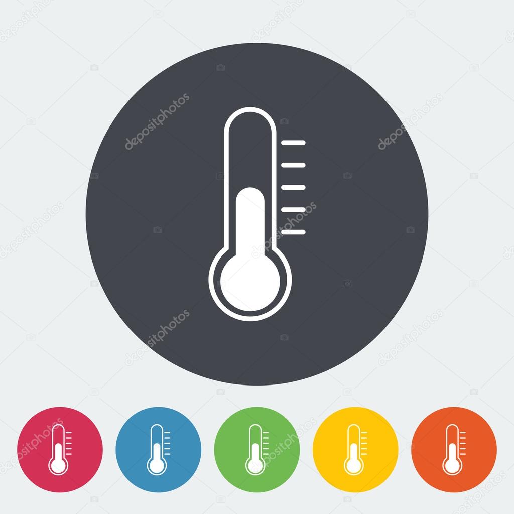 Thermometer flat icon.