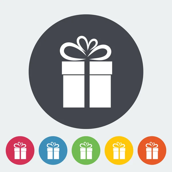 Illustration de Noël avec boîte cadeau . — Image vectorielle