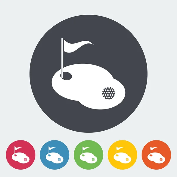 Golf icono único . — Vector de stock