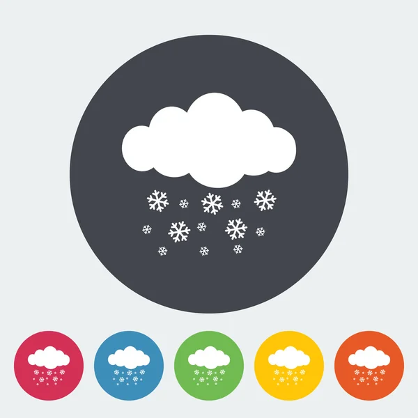 Snowfall single icon. — Stok Vektör