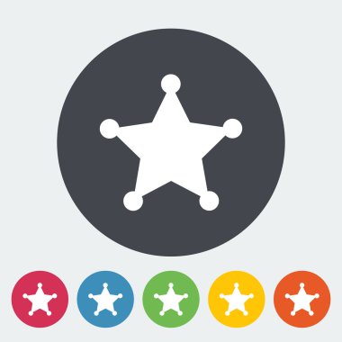 Polis tek düz simgesi.