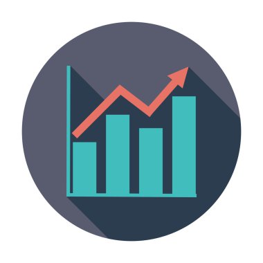 düz tek grafik simgesi.