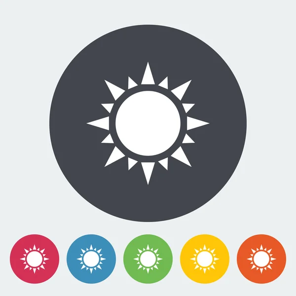 Sol Icono plano — Vector de stock