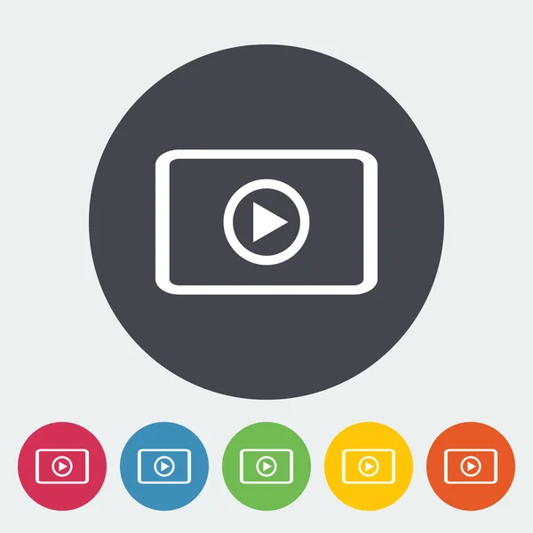 Video player flat icon. — Stock Vector