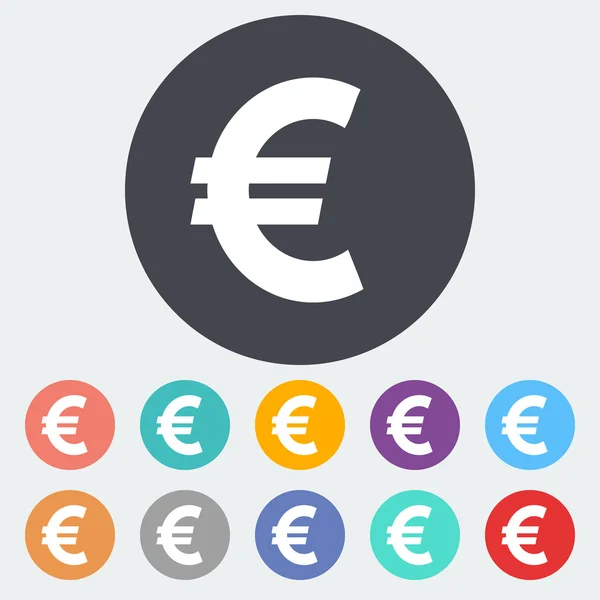 Icono del euro . — Vector de stock