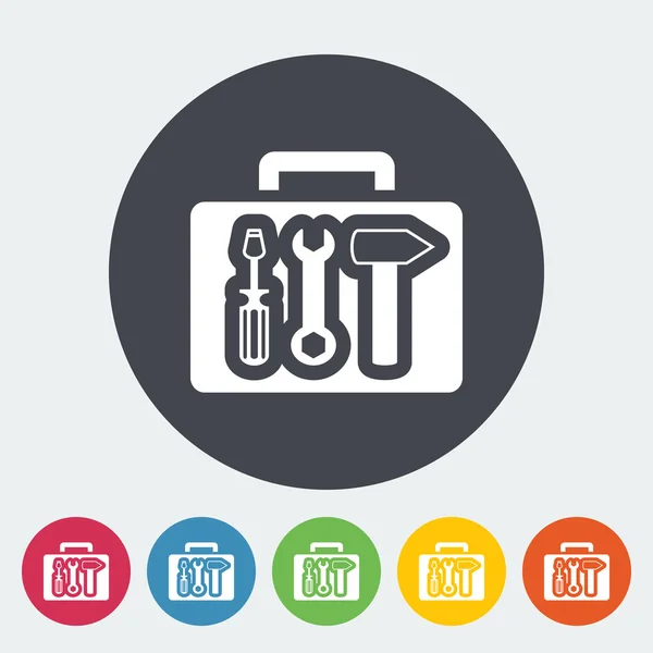 Gereedschap vak één pictogram. — Stockvector