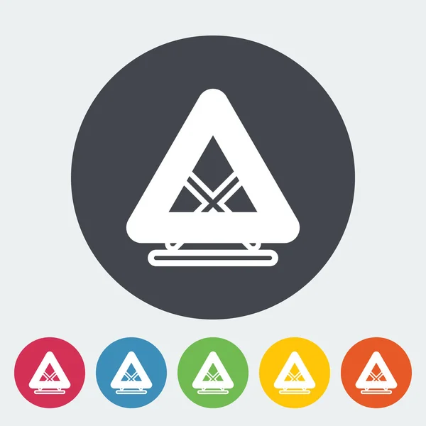 Warning triangle single icon. — Stock Vector