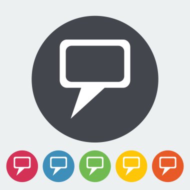 harita işaretçi tek düz simgesi.