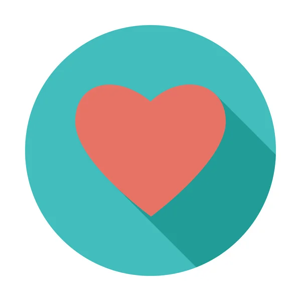 Heart flat icon — Stock Vector