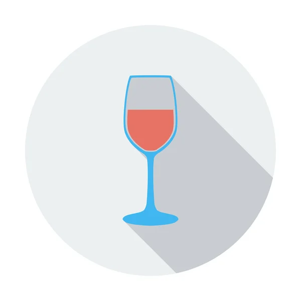 Icono plano vino — Vector de stock