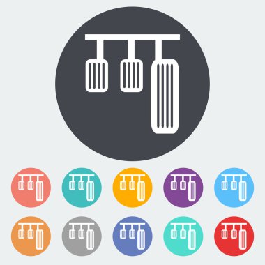 pedallı araba tek simge.