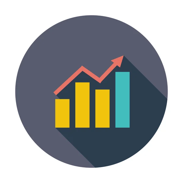 Gráfico único ícone plana . — Vetor de Stock