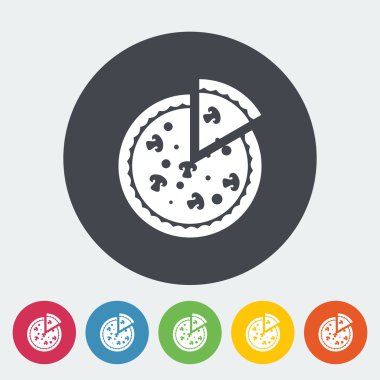 Pizza Düz Simgesi