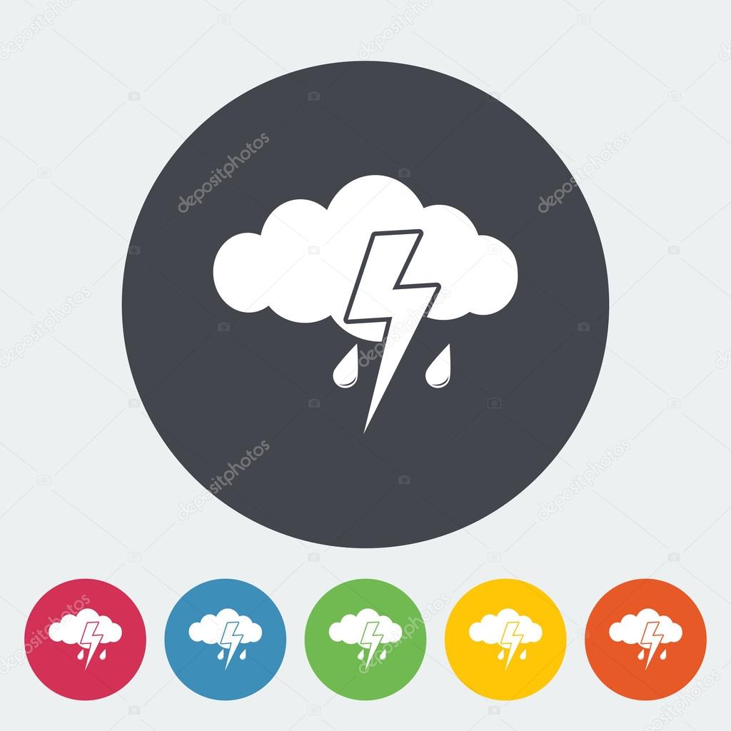 Storm flat icon.