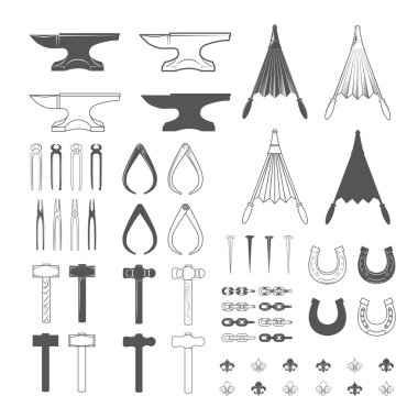 Blacksmith tools clipart