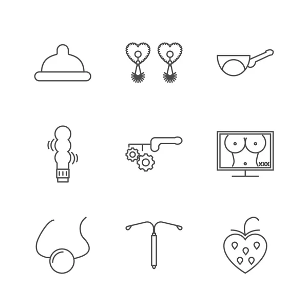 Sex winkel pictogrammen — Stockvector