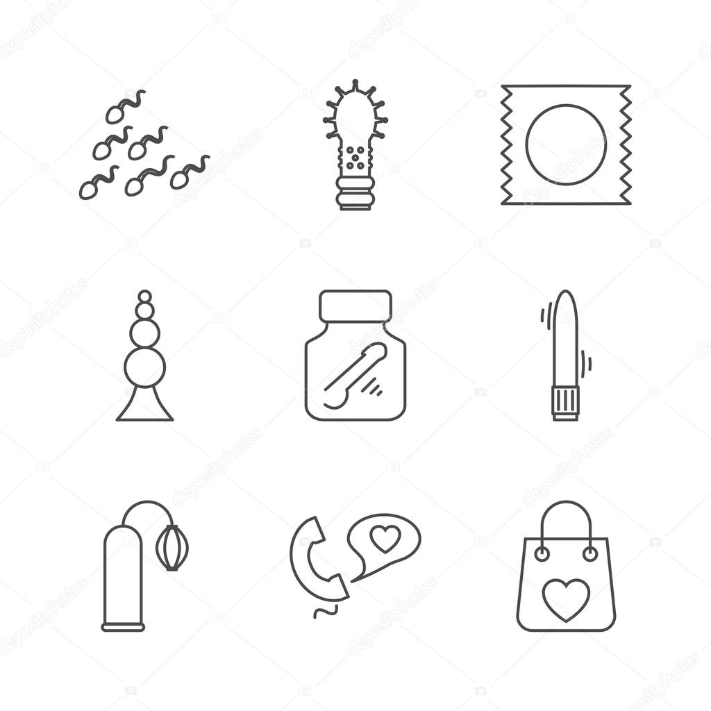 Sex shop icons