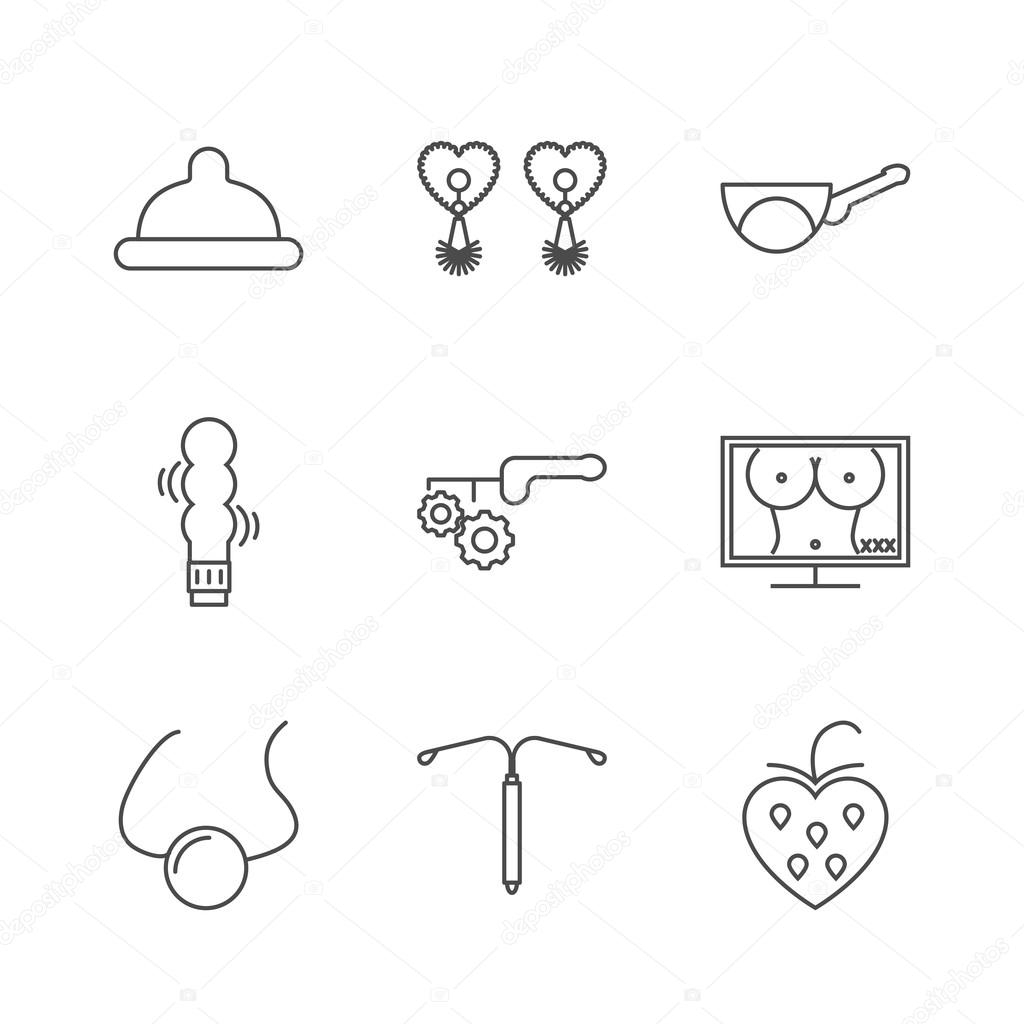 Sex shop icons