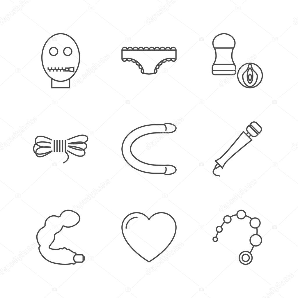 Sex shop icons