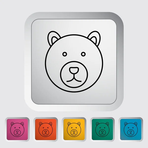 Icono del oso — Vector de stock