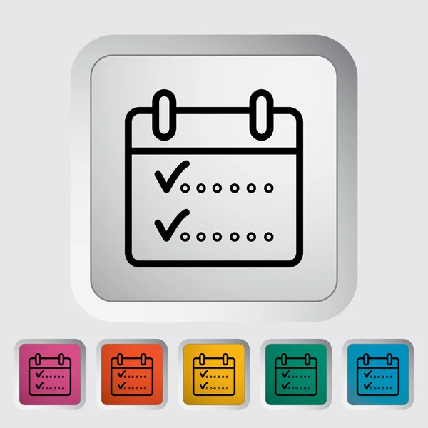 Calendario whit check — Archivo Imágenes Vectoriales