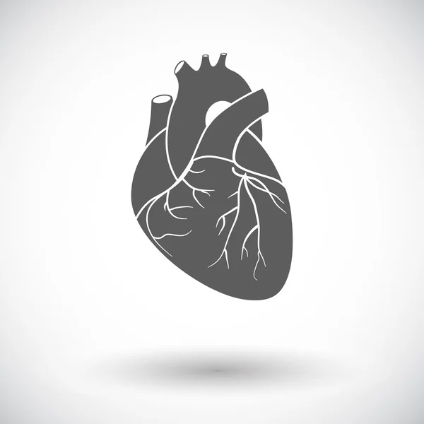 Hjärtat flat ikonen — Stock vektor