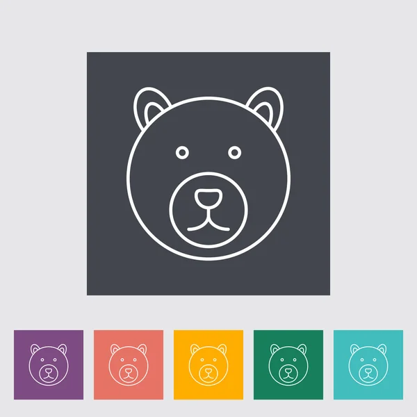 Icono del oso — Vector de stock