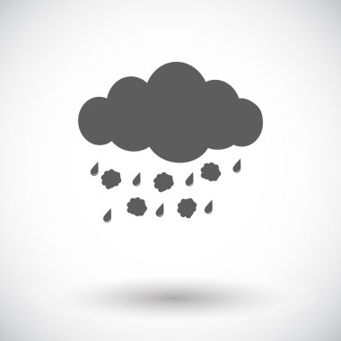 Hagel tek simge. vektör çizim.