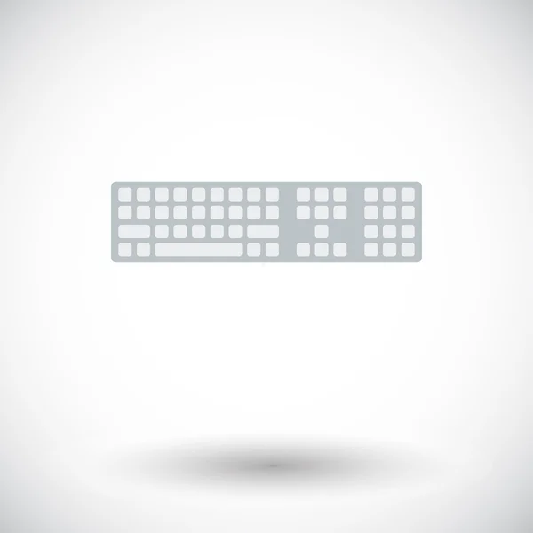 Teclado icono plano — Vector de stock