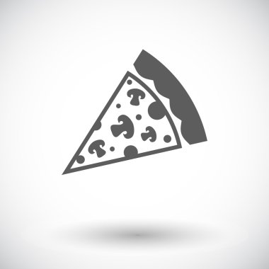 Pizza Düz Simgesi