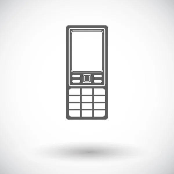 Teléfono icono único . — Vector de stock