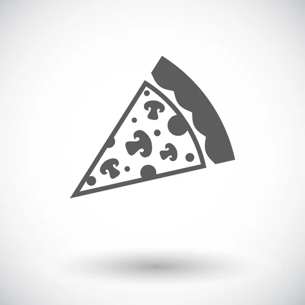 Pizza-Flach-Ikone — Stockvektor