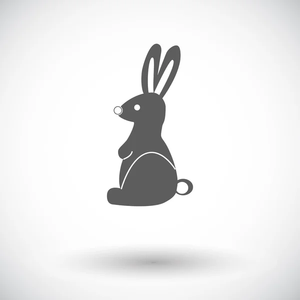 Lapin icône unique . — Image vectorielle