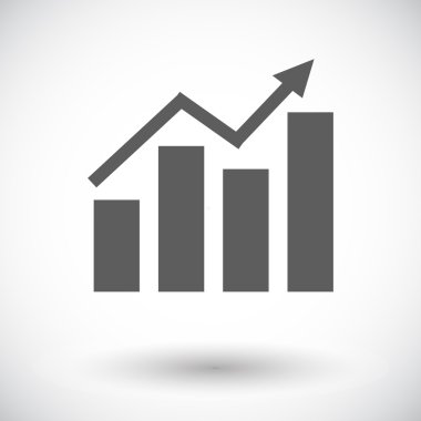 düz tek grafik simgesi.