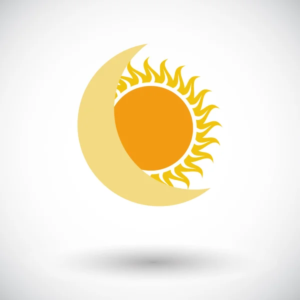 Solar eclipse single icon. — Stock Vector