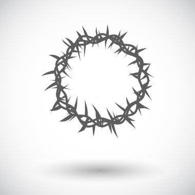 Crown of thorns single icon. clipart