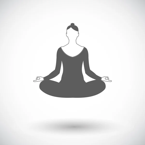 Yoga flat icon. — Stock Vector