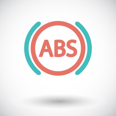 ABS düz tek renk simgesi. vektör çizim.