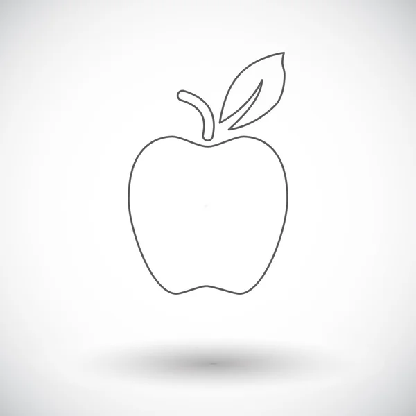 Icono plano de Apple — Vector de stock