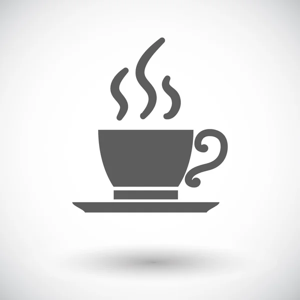 Café icono individual . — Vector de stock