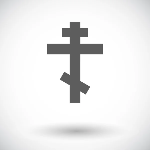 Kruis één vlakke pictogram. — Stockvector