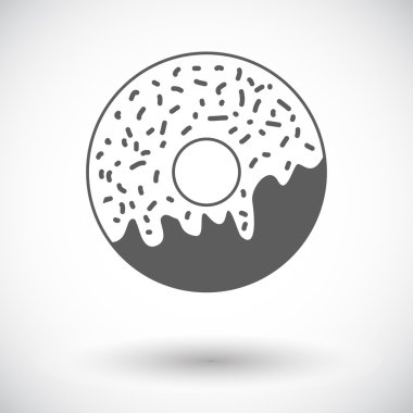 Donut düz simgesi