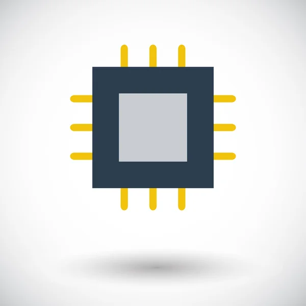 Elektronischer Chip flaches Symbol 2 — Stockvektor