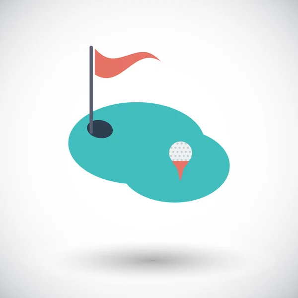 Ícone único golfe . —  Vetores de Stock