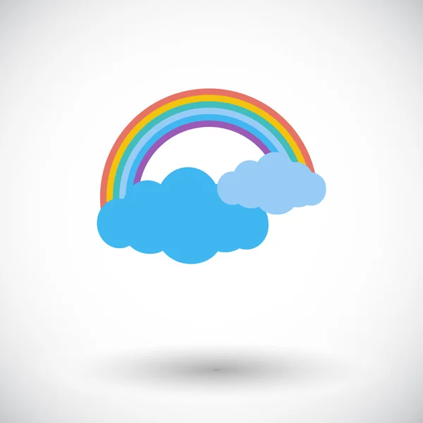 Arco iris único icono . — Archivo Imágenes Vectoriales