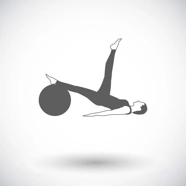 Yoga-icoon. — Stockvector